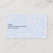 Magical Metallic Christmas Balls Fotograph Visitenkarte (Rückseite)