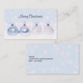 Magical Metallic Christmas Balls Fotograph Visitenkarte (Vorne/Hinten)