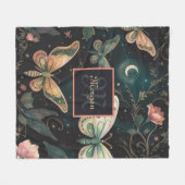 Magical Midnight Garden Fleecedecke (Vorderseite (Horizontal))