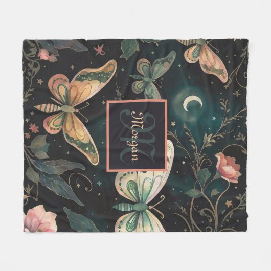 Magical Midnight Garden Fleecedecke (Vorderseite (Horizontal))