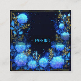 Magical Midnight Garden Floral Quadratische Visitenkarte