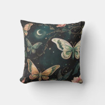 Magical Midnight Garden Throw Kissen
