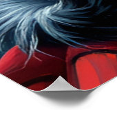 Magical Midnight Kitten Poster - Fluffy Cat Art (Ecke)