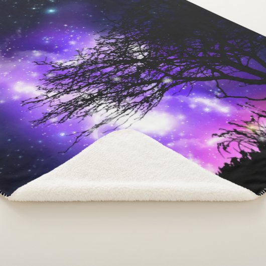 Magical Milky Way Sherpa Blanket Sherpadecke (3/4)