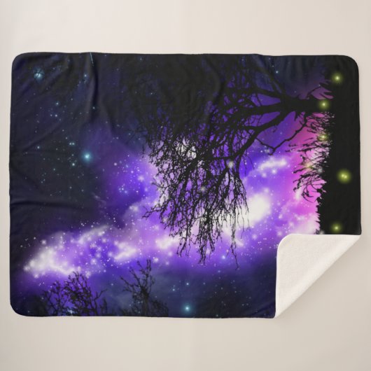 Magical Milky Way Sherpa Blanket Sherpadecke (Vorderseite (Horizontal))