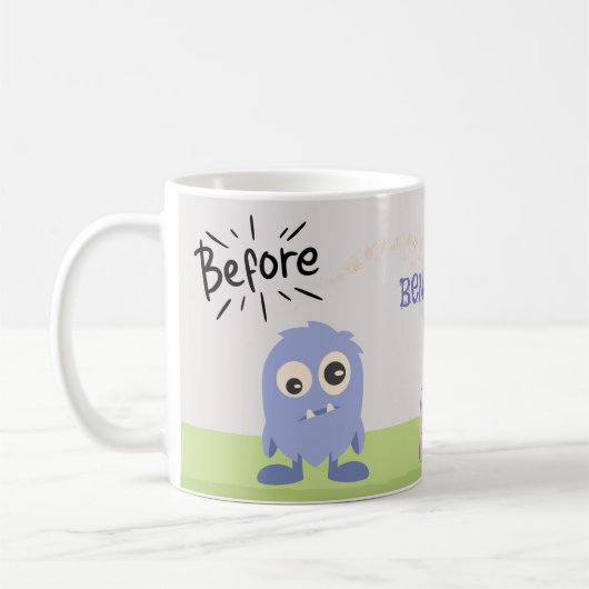 Magical Monster Transformation Kids Name Kaffeetasse (Links)