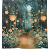 Magical Moonlit Garden | Duschvorhang (Vorderseite)