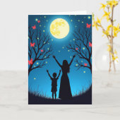Magical Moonlit Night Scene Card Karte (Gelbe Blume)