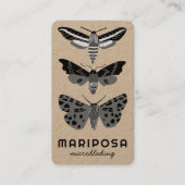 Magical MOTHS Esthetician Beauty Salon Kraft Visitenkarte (Vorderseite)