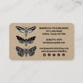 Magical MOTHS Esthetician Beauty Salon Kraft Visitenkarte (Rückseite)