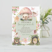Magical Mushroom Fairy Birthday Dankeskarte (Stehend Vorderseite)