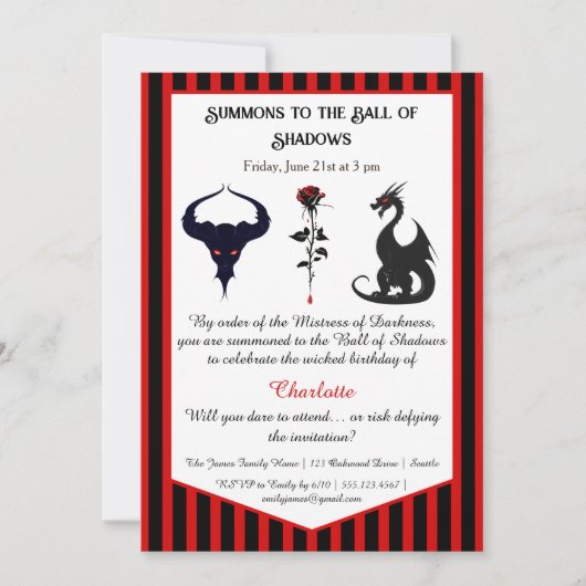 Magical & Mysterious Kids Birthday Party  Einladung (Vorderseite)