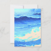 Magical Neon Blue Glow Pirate Ship Party Vielen Da Dankeskarte (Rückseite)