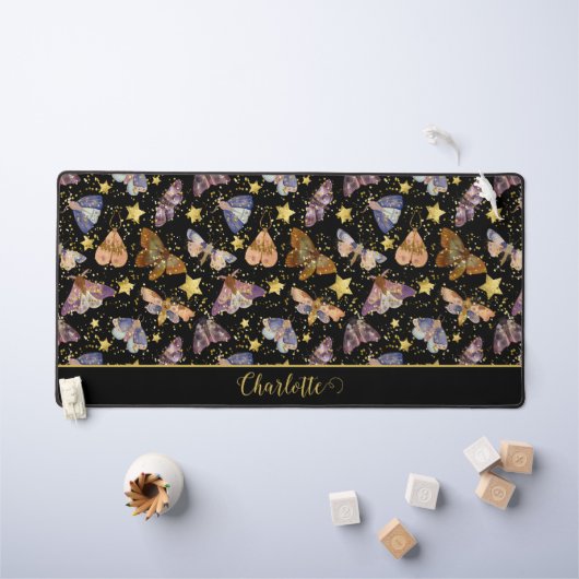 Magical Night Moth Imitats Gold Glitzer Startet de Schreibtischunterlage (Kindertisch)