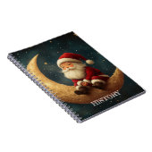 Magical Night with Crescent Moon and Santa Claus Notizblock (Rechte Seite)