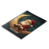 Magical Night with Crescent Moon and Santa Claus Notizblock (Linke Seite)