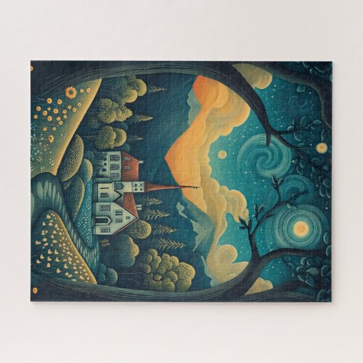 Magical Nordic Town Hall Puzzle (Horizontal)