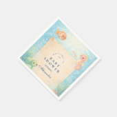 Magical Ocean Nursery Baby Shower Serviette (Ecke)