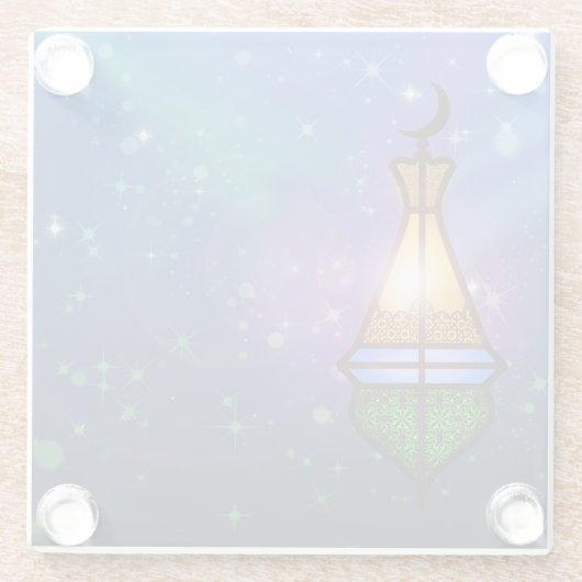Magical Oriental Lantern - Untersetzer aus Glas (Rückseite)