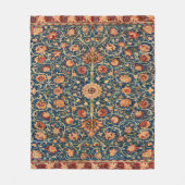 Magical Oriental Rug Pattern in Blue and Red Fleecedecke (Vorderseite)