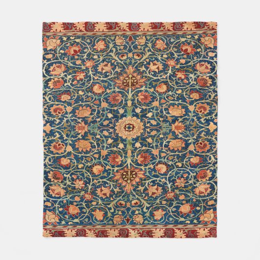 Magical Oriental Rug Pattern in Blue and Red Fleecedecke (Vorderseite)