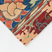 Magical Oriental Rug Pattern in Blue and Red Fleecedecke (Ecke)