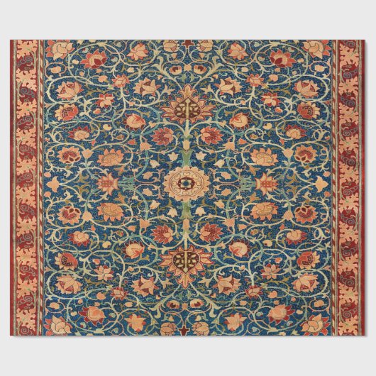 Magical Oriental Rug Pattern in Blue and Red Geschenkpapier (Flach)