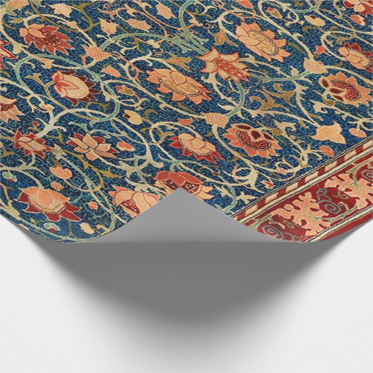 Magical Oriental Rug Pattern in Blue and Red Geschenkpapier (Ecke)