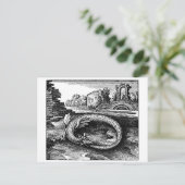 Magical Ouroboros Dragon Postkarte (Stehend Vorderseite)