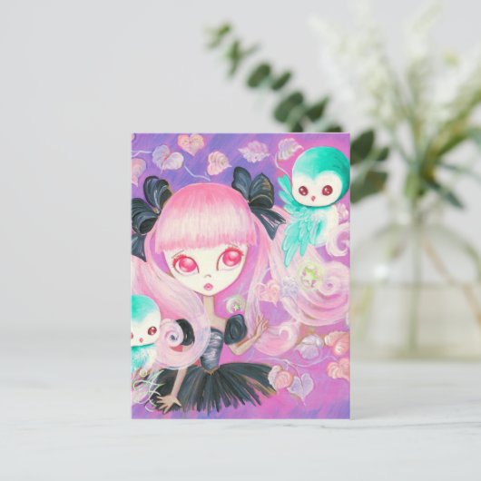 Magical Owls Postkarte (Stehend Vorderseite)