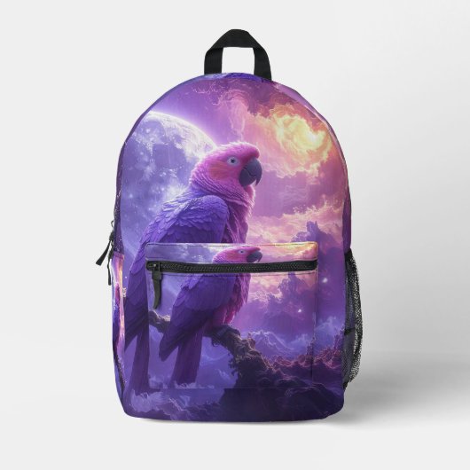 Magical Parrot Bedruckter Rucksack (Vorderseite)