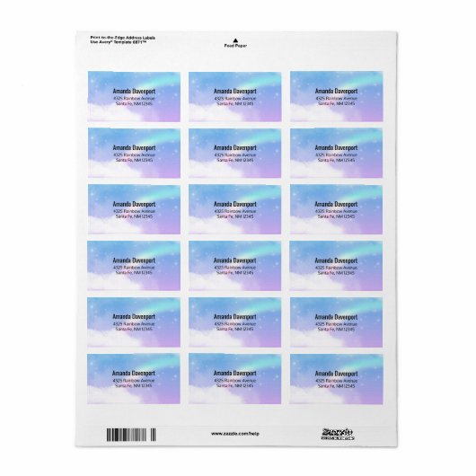 Magical Pastel Adressaufkleber (Vorne)