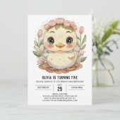 Magical Pastel Duck Birthday Einladung (Stehend Vorderseite)