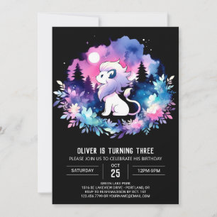 Magical Pastel Lion Birthday Einladung