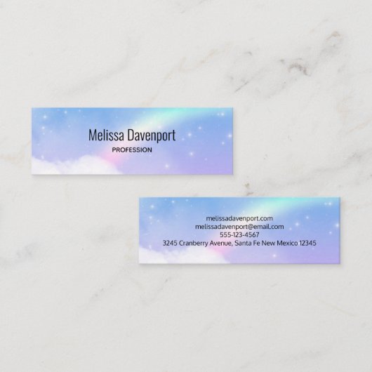 Magical Pastel Mini Visitenkarte (Vorne/Hinten)