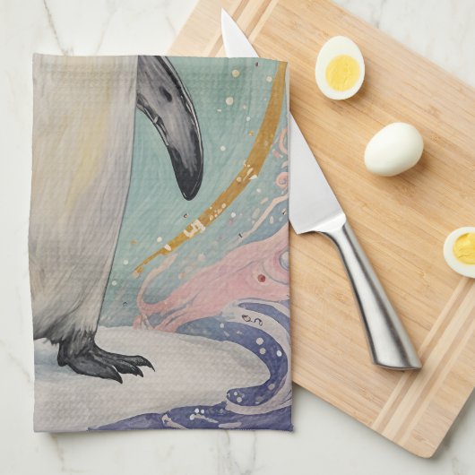 Magical Pastel Penguin Geschirrtuch (Viertel Falte)
