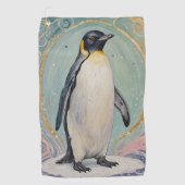 Magical Pastel Penguin Golfhandtuch (Vorderseite)