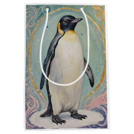 Magical Pastel Penguin Mittlere Geschenktüte