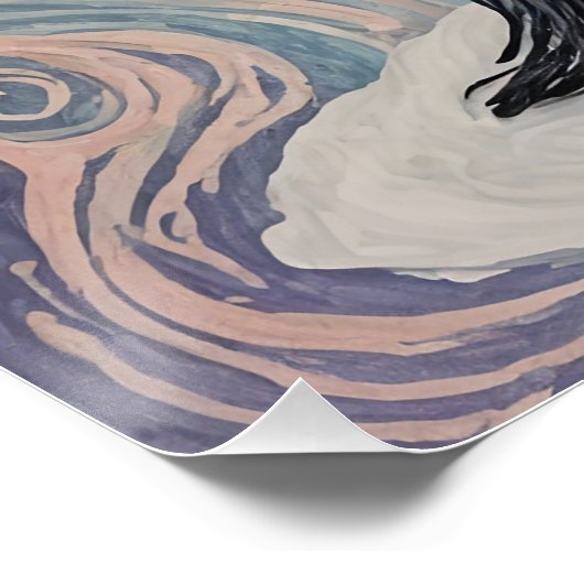 Magical Pastel Penguin Poster (Ecke)