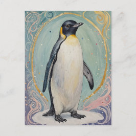 Magical Pastel Penguin Postkarte