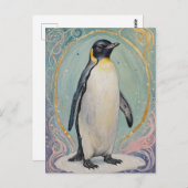 Magical Pastel Penguin Postkarte (Vorne/Hinten)