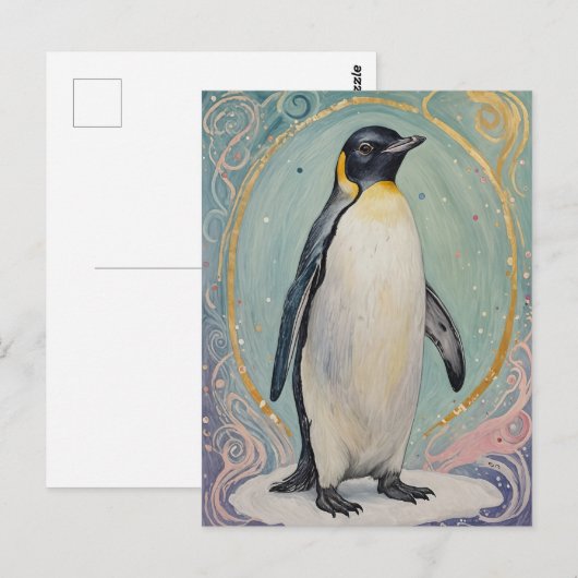 Magical Pastel Penguin Postkarte (Vorne/Hinten)