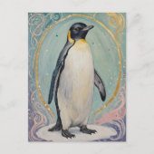 Magical Pastel Penguin Postkarte (Vorderseite)