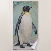 Magical Pastel Penguin Strandtuch (Vorderseite)