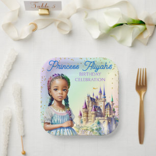 Magical Pastel Princess Fantasy Rainbow Castle Pappteller