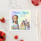 Magical Pastel Princess Fantasy Rainbow Castle Serviette (Beispiel)