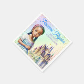 Magical Pastel Princess Fantasy Rainbow Castle Serviette (Ecke)