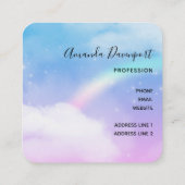 Magical Pastel Quadratische Visitenkarte (Rückseite)