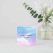 Magical Pastel Quadratische Visitenkarte (Stehend Vorderseite)