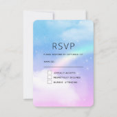 Magical Pastel RSVP Karte (Vorderseite)
